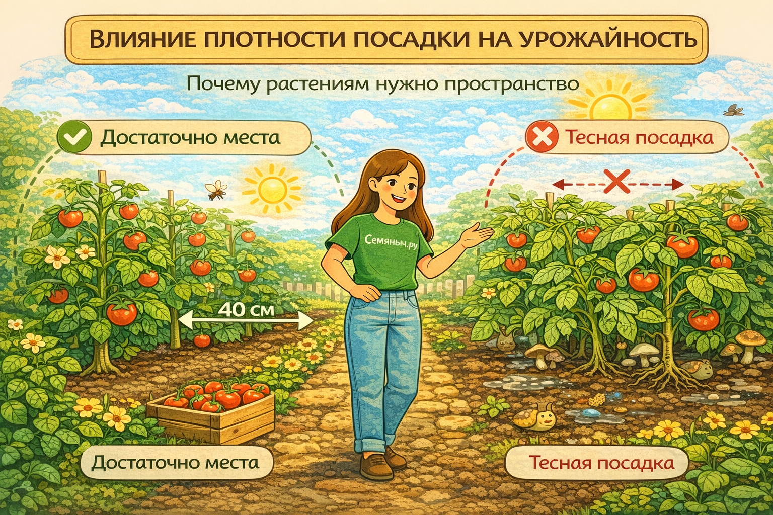 Оптимальная плотность посадки — залог здорового роста и высокого качества вместе с Семяныч.ру