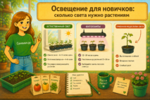 Правильно организованное освещение помогает растениям расти крепкими и здоровыми — советы для садоводов от Семяныч.ру