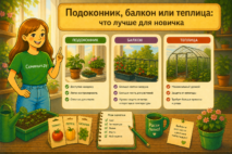 Подоконник, балкон или теплица — вместе с Семяныч.ру начинающим садоводам проще выбрать идеальное место для первого выращивания