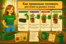 Правильный полив растений на разных этапах роста — полезные советы для садоводов от Семяныч.ру