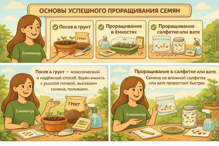 Основы успешного проращивания семян от Семяныч.ру
