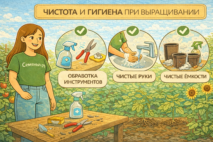 Чистота и порядок при выращивании растений — залог здоровья и стабильного роста. Семена и советы от Семяныч.ру помогают соблюдать гигиену на каждом этапе