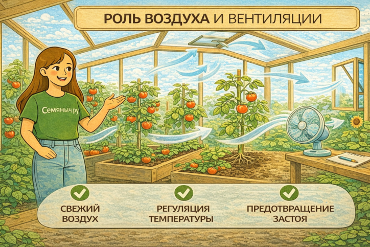 Правильная вентиляция и движение воздуха помогают растениям расти здоровыми и сильными. Советы и семена от Семяныч.ру обеспечивают оптимальные условия для роста
