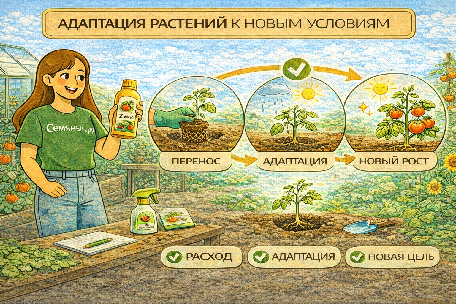 Плавная адаптация и внимательное наблюдение — залог стабильного роста растений вместе с Семяныч.ру