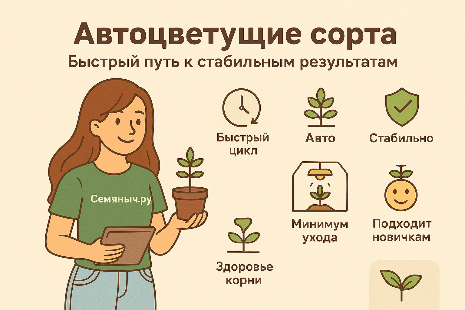 Автоцветущие сорта от магазина Семяныч.ру: быстрый путь к стабильным результатам