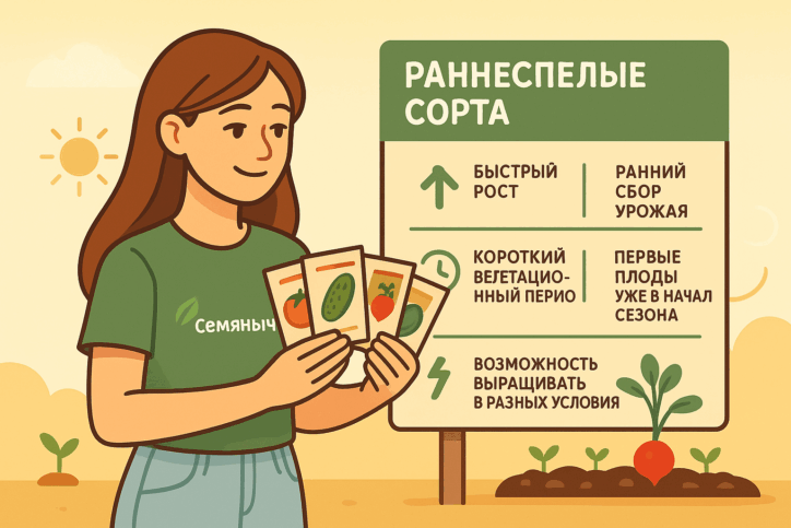 Раннеспелые сорта от Семяныч.ру: быстрый старт вашего урожая