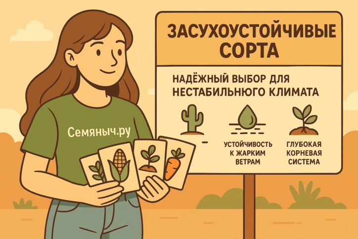 Засухоустойчивые сорта от Семяныч.ру: надёжный выбор для нестабильного климата