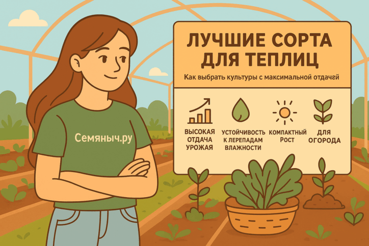 Лучшие сорта для теплиц от Семяныч.ру: как выбрать культуры с максимальной отдачей