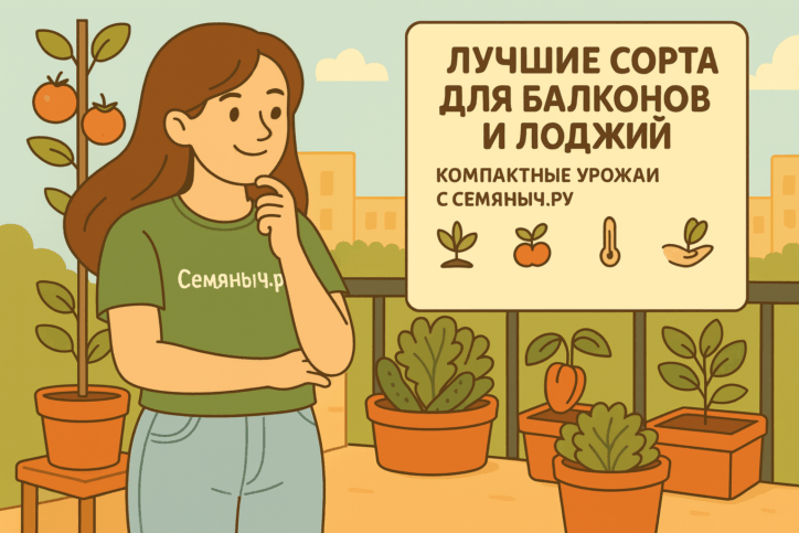 Компактные урожаи с Семяныч.ру: лучшие сорта для балконов и лоджий