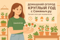 Домашний огород круглый год с Семяныч.ру: лучшие сорта для выращивания в квартире